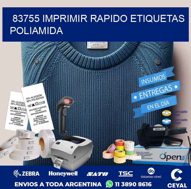 83755 IMPRIMIR RAPIDO ETIQUETAS POLIAMIDA