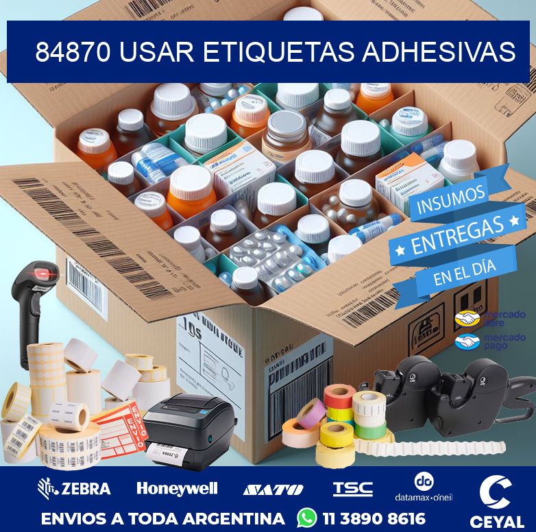 84870 USAR ETIQUETAS ADHESIVAS
