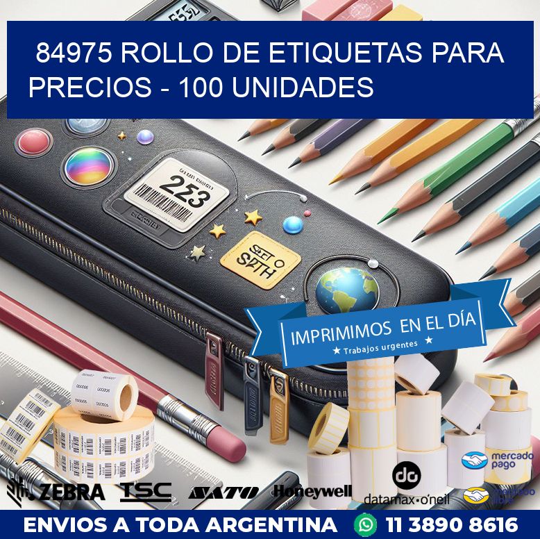 84975 ROLLO DE ETIQUETAS PARA PRECIOS – 100 UNIDADES