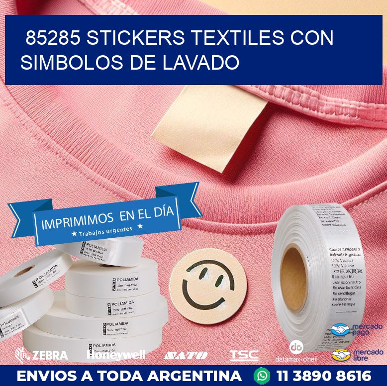85285 STICKERS TEXTILES CON SIMBOLOS DE LAVADO