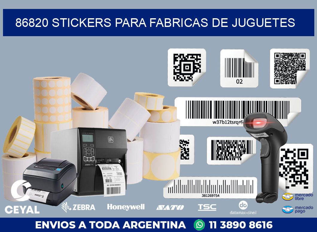 86820 STICKERS PARA FABRICAS DE JUGUETES
