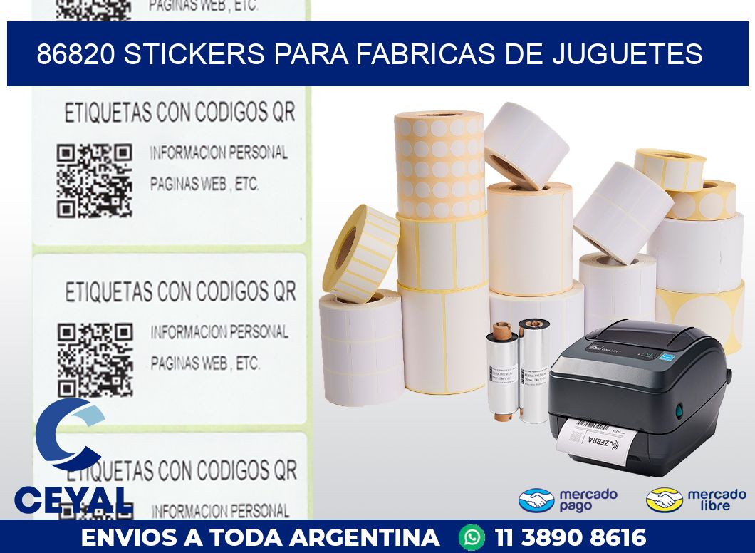86820 STICKERS PARA FABRICAS DE JUGUETES