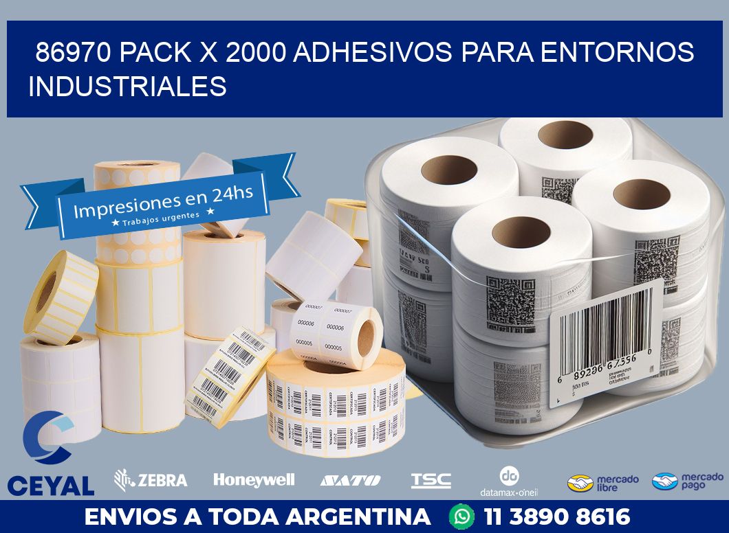 86970 PACK X 2000 ADHESIVOS PARA ENTORNOS INDUSTRIALES