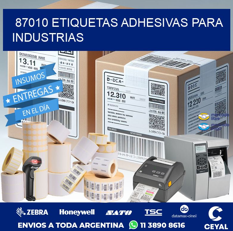 87010 ETIQUETAS ADHESIVAS PARA INDUSTRIAS
