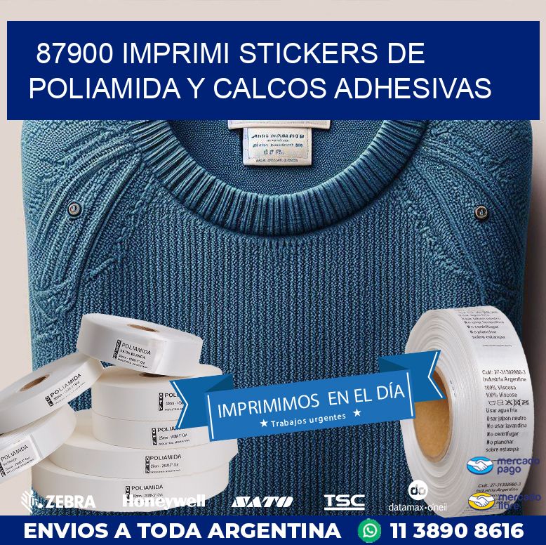 87900 IMPRIMI STICKERS DE POLIAMIDA Y CALCOS ADHESIVAS