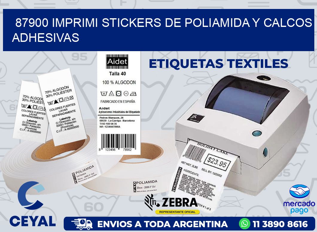 87900 IMPRIMI STICKERS DE POLIAMIDA Y CALCOS ADHESIVAS