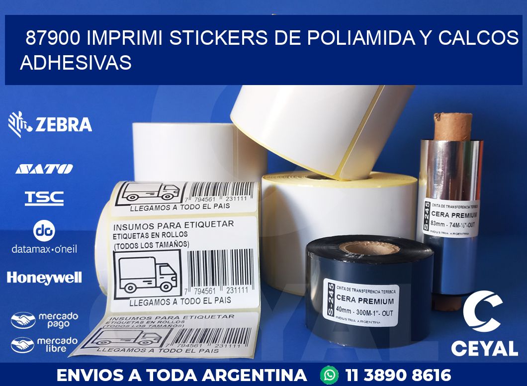 87900 IMPRIMI STICKERS DE POLIAMIDA Y CALCOS ADHESIVAS