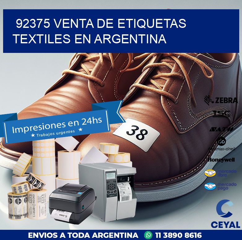 92375 VENTA DE ETIQUETAS TEXTILES EN ARGENTINA