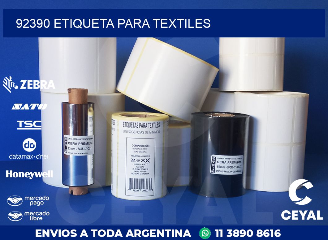 92390 ETIQUETA PARA TEXTILES