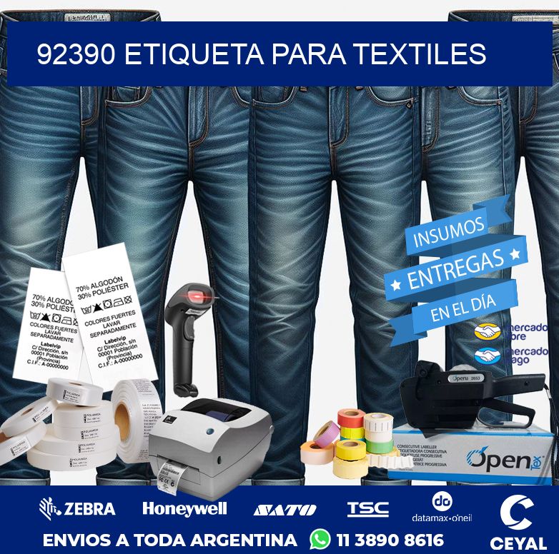 92390 ETIQUETA PARA TEXTILES
