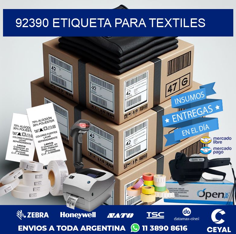 92390 ETIQUETA PARA TEXTILES