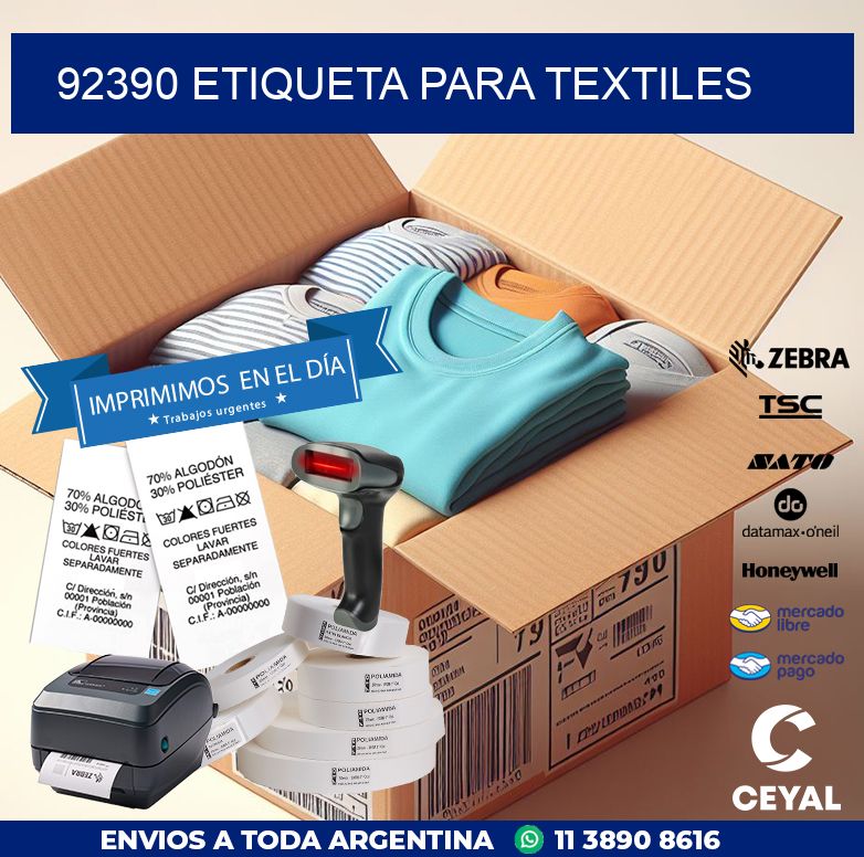 92390 ETIQUETA PARA TEXTILES