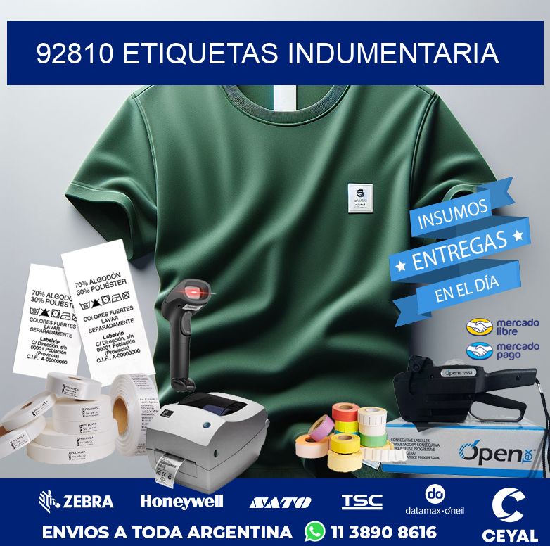 92810 ETIQUETAS INDUMENTARIA