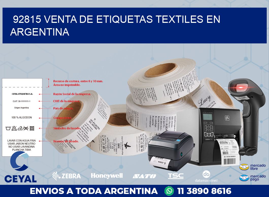 92815 VENTA DE ETIQUETAS TEXTILES EN ARGENTINA