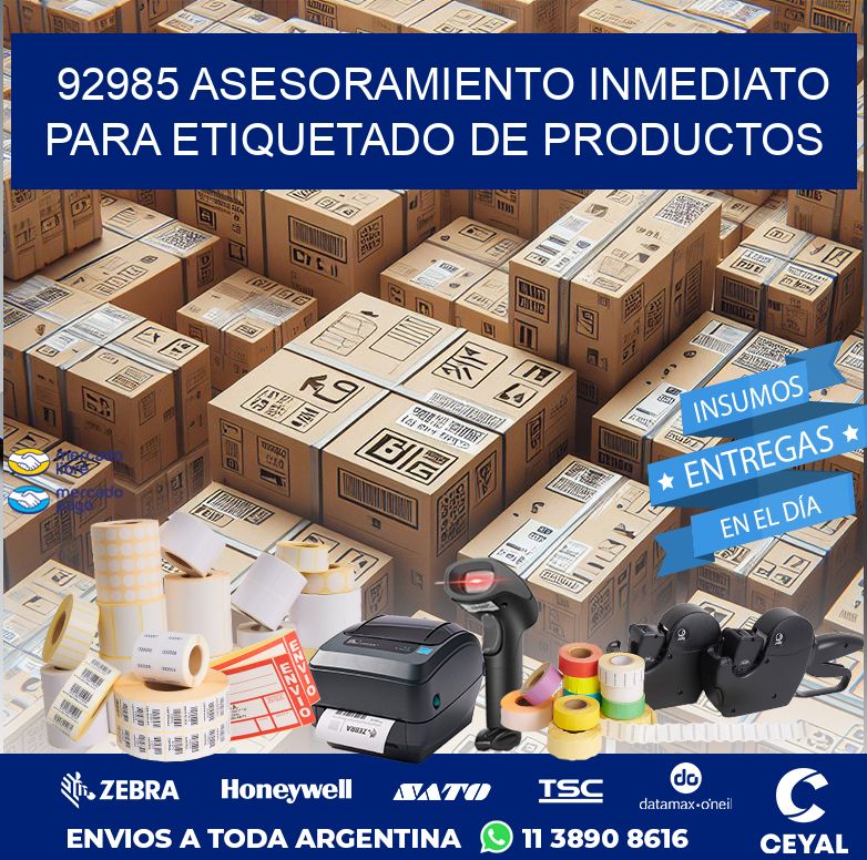 92985 ASESORAMIENTO INMEDIATO PARA ETIQUETADO DE PRODUCTOS