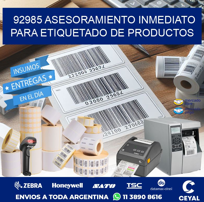 92985 ASESORAMIENTO INMEDIATO PARA ETIQUETADO DE PRODUCTOS
