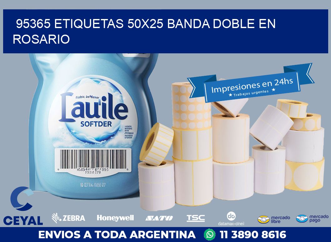 95365 ETIQUETAS 50X25 BANDA DOBLE EN ROSARIO