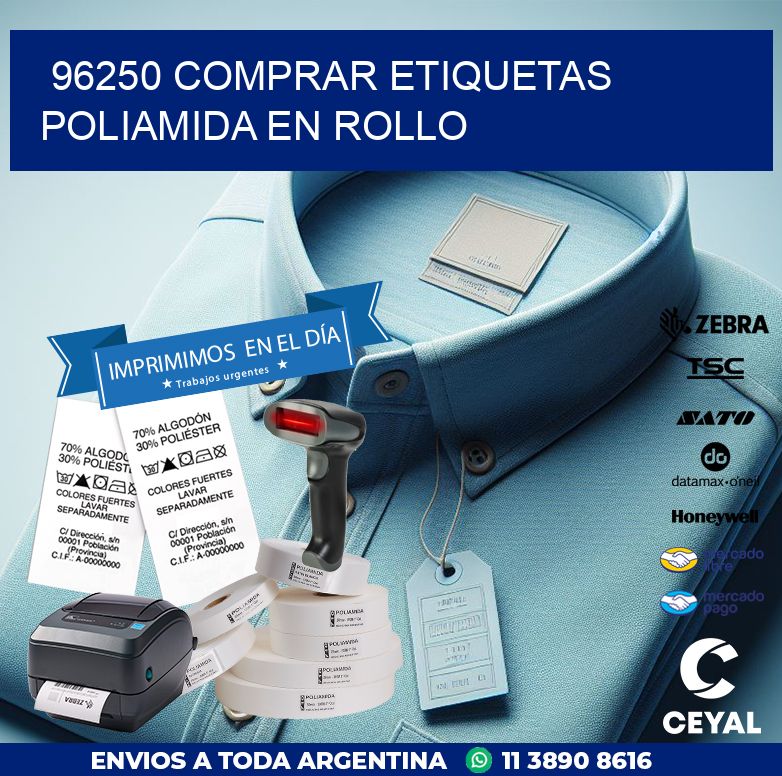 96250 COMPRAR ETIQUETAS POLIAMIDA EN ROLLO