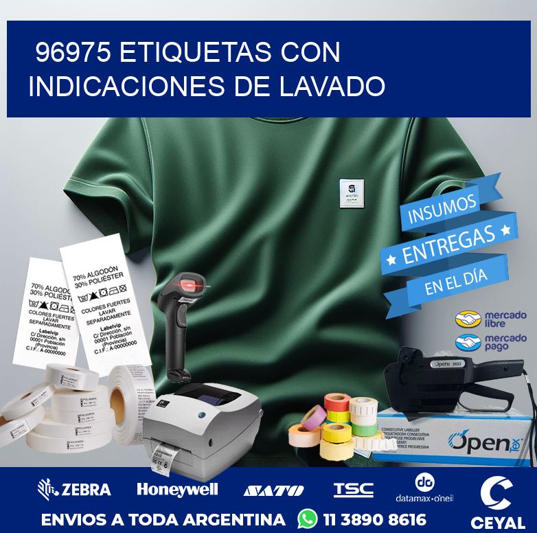 96975 ETIQUETAS CON INDICACIONES DE LAVADO