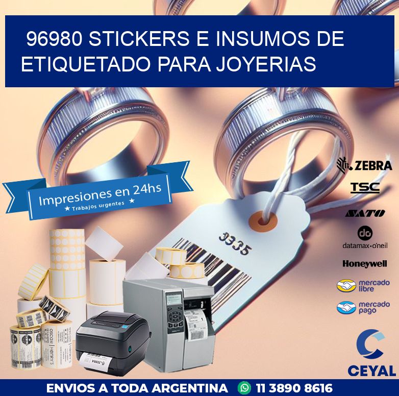 96980 STICKERS E INSUMOS DE ETIQUETADO PARA JOYERIAS