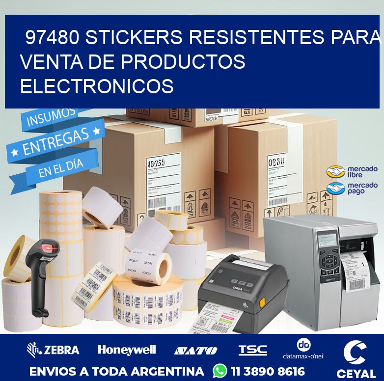 97480 STICKERS RESISTENTES PARA VENTA DE PRODUCTOS ELECTRONICOS