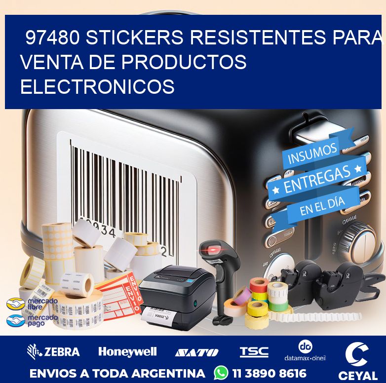 97480 STICKERS RESISTENTES PARA VENTA DE PRODUCTOS ELECTRONICOS