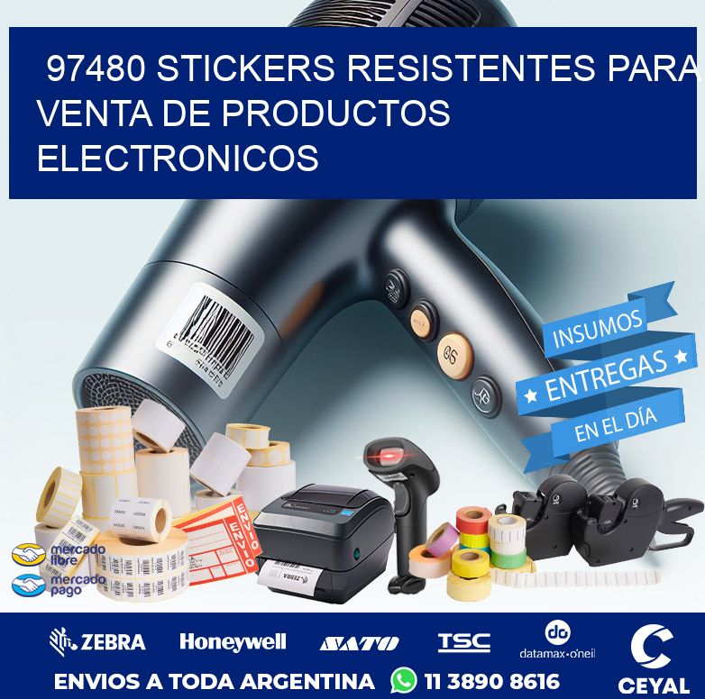 97480 STICKERS RESISTENTES PARA VENTA DE PRODUCTOS ELECTRONICOS