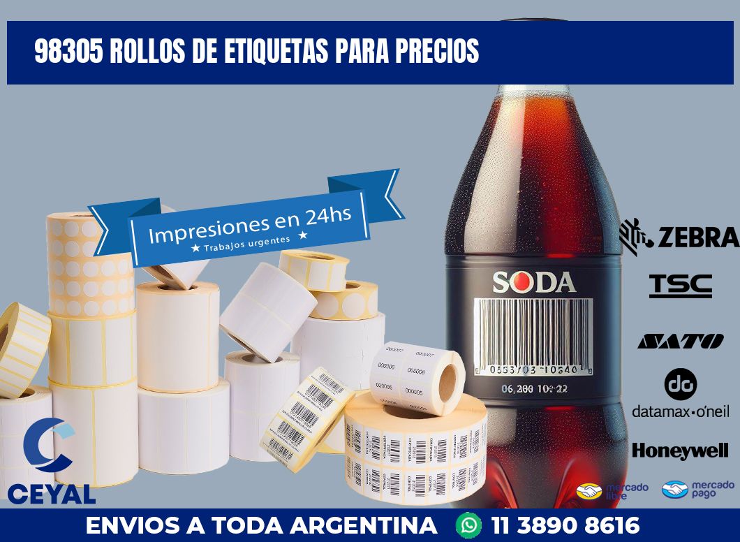98305 ROLLOS DE ETIQUETAS PARA PRECIOS