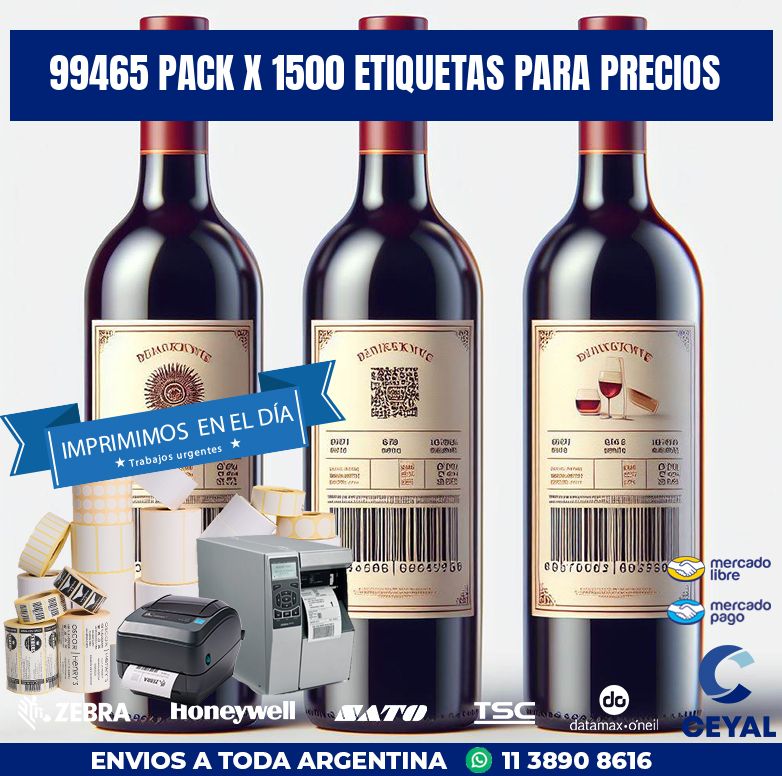 99465 PACK X 1500 ETIQUETAS PARA PRECIOS