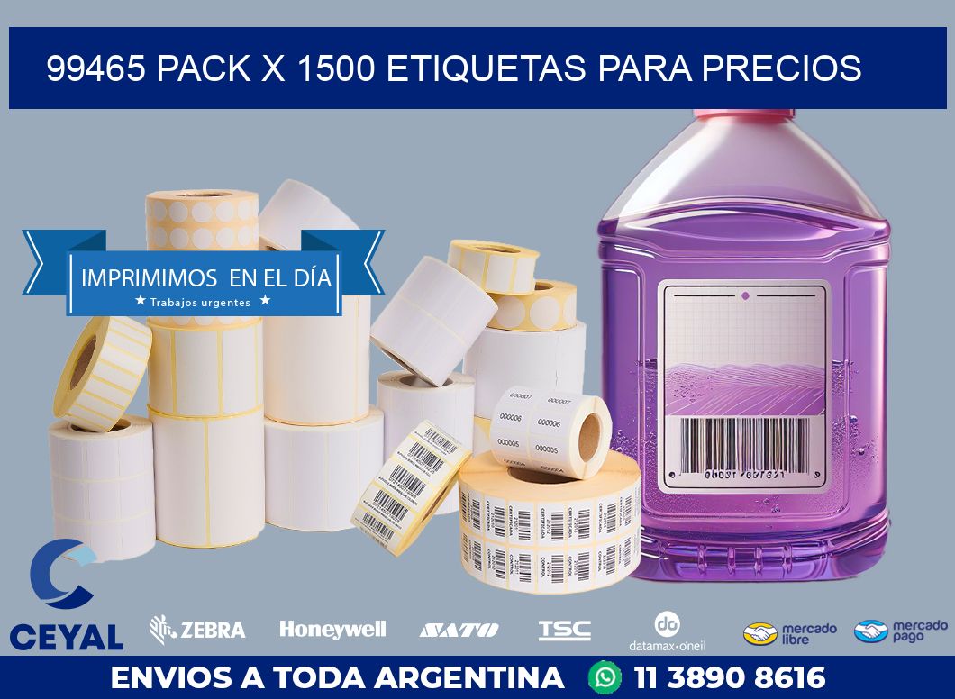 99465 PACK X 1500 ETIQUETAS PARA PRECIOS