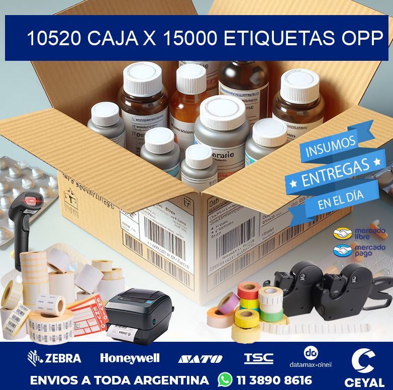 10520 CAJA X 15000 ETIQUETAS OPP