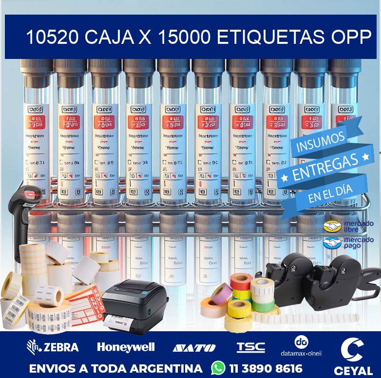 10520 CAJA X 15000 ETIQUETAS OPP