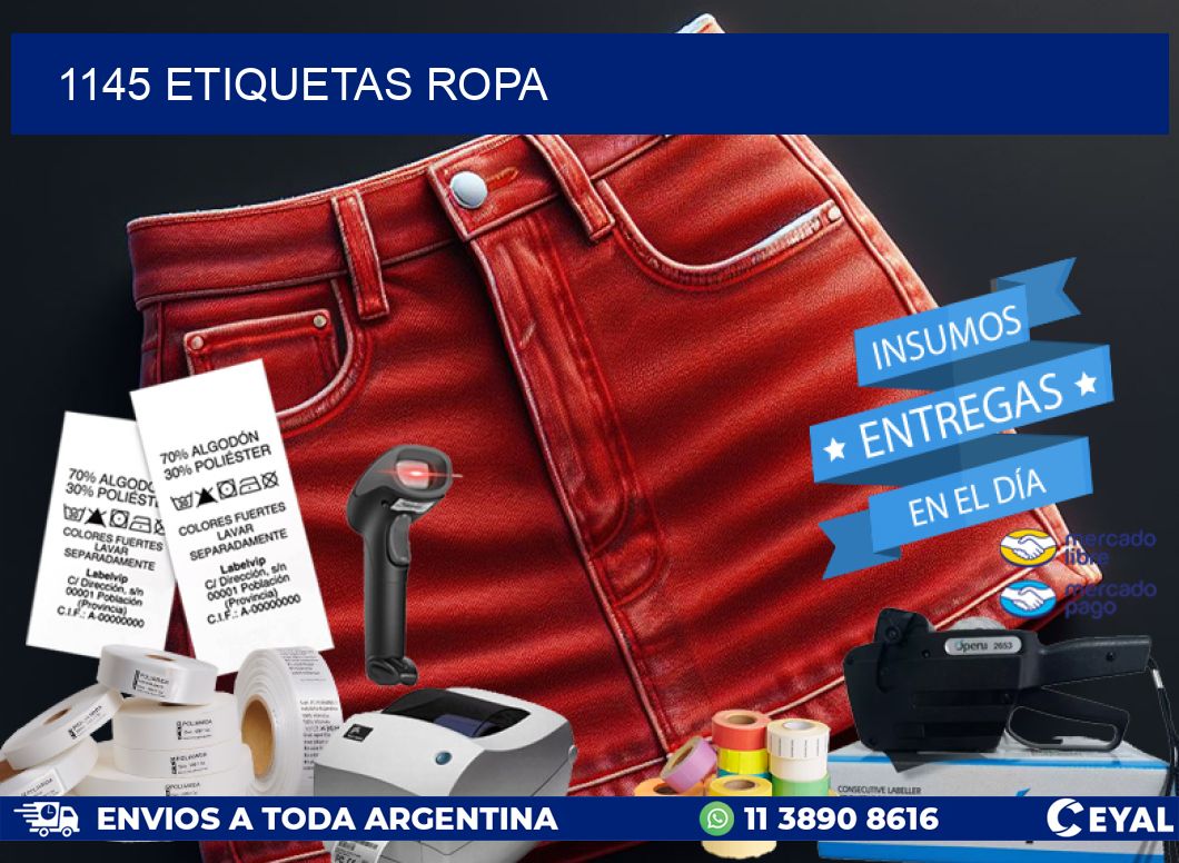 1145 ETIQUETAS ROPA