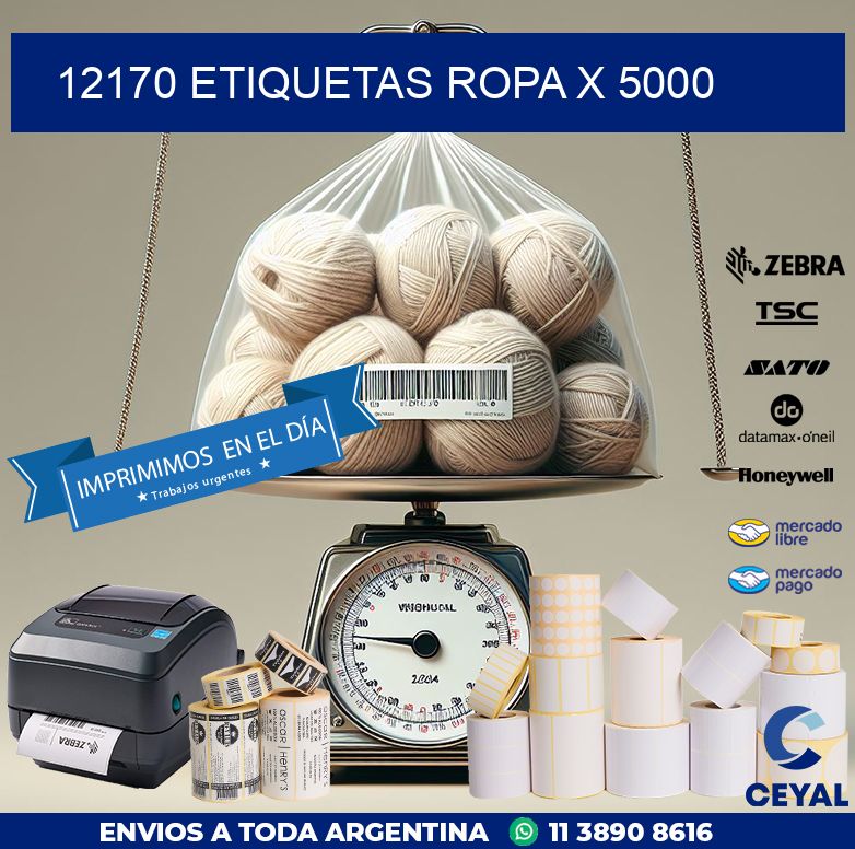 12170 ETIQUETAS ROPA X 5000