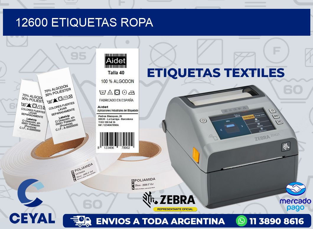12600 ETIQUETAS ROPA