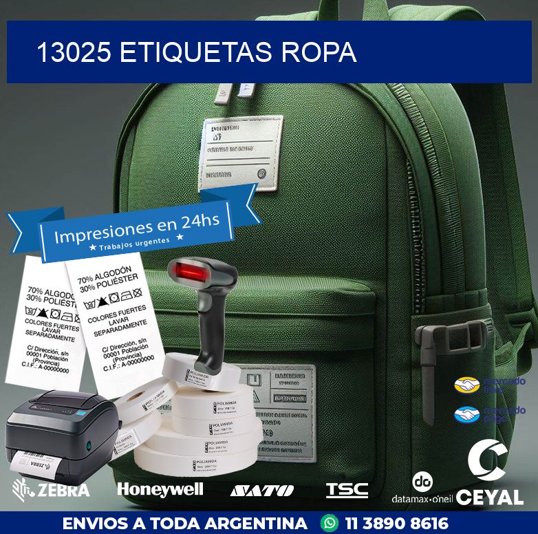 13025 ETIQUETAS ROPA