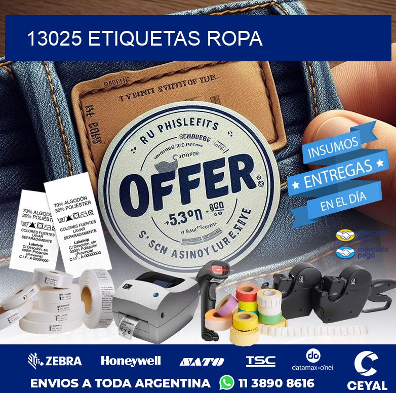 13025 ETIQUETAS ROPA