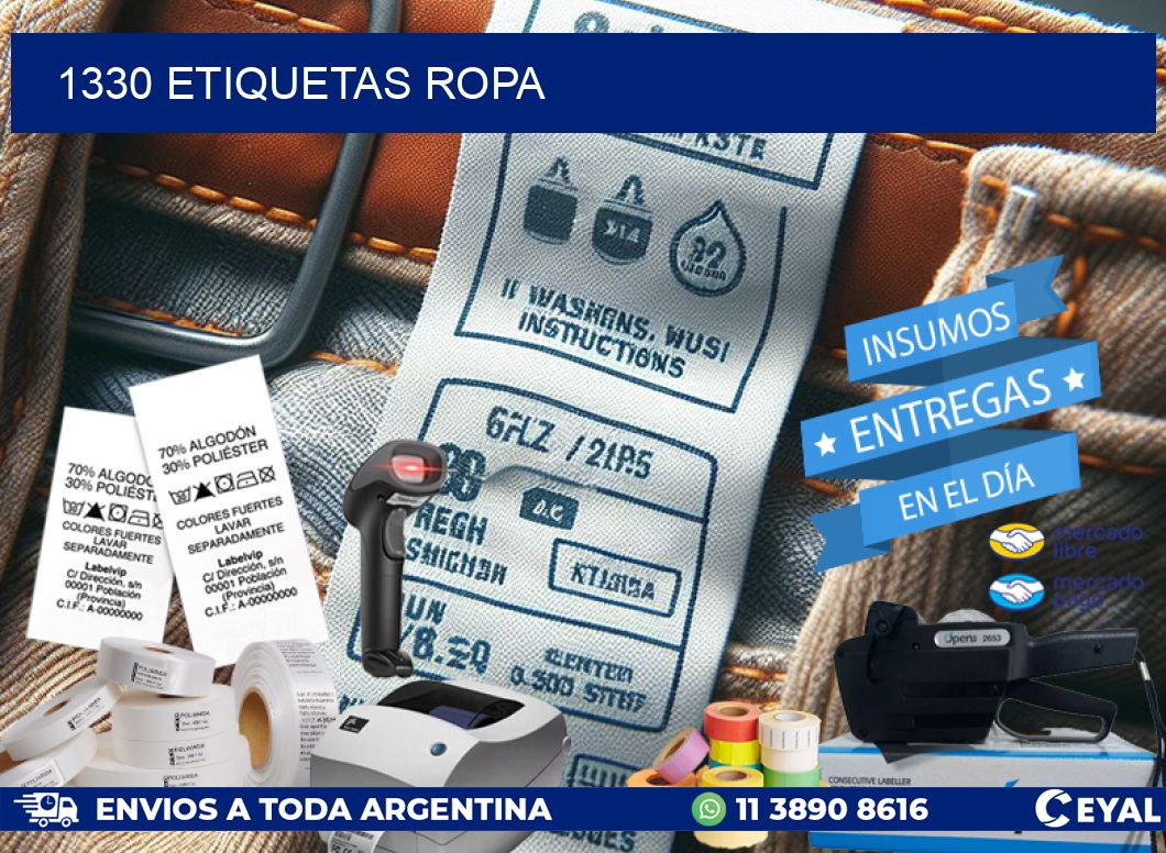1330 ETIQUETAS ROPA