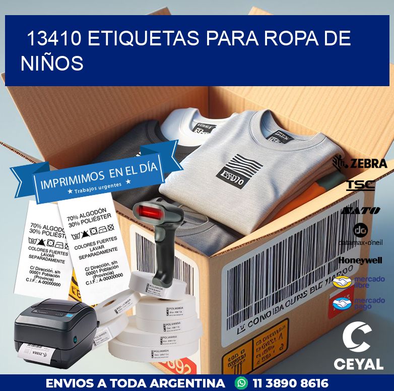 13410 ETIQUETAS PARA ROPA DE NIÑOS