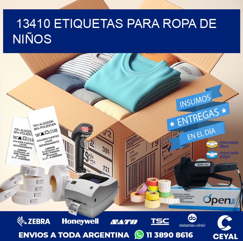 13410 ETIQUETAS PARA ROPA DE NIÑOS