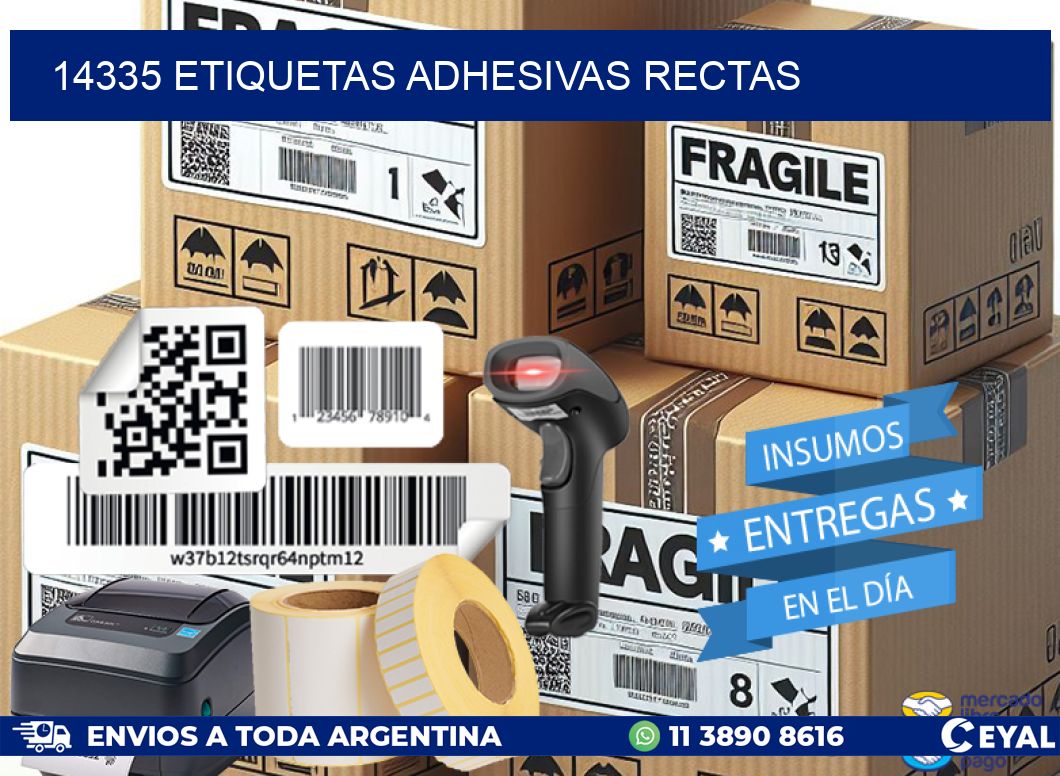 14335 ETIQUETAS ADHESIVAS RECTAS
