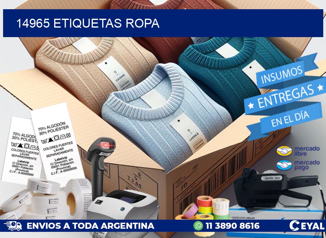 14965 ETIQUETAS ROPA
