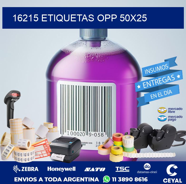 16215 ETIQUETAS OPP 50X25