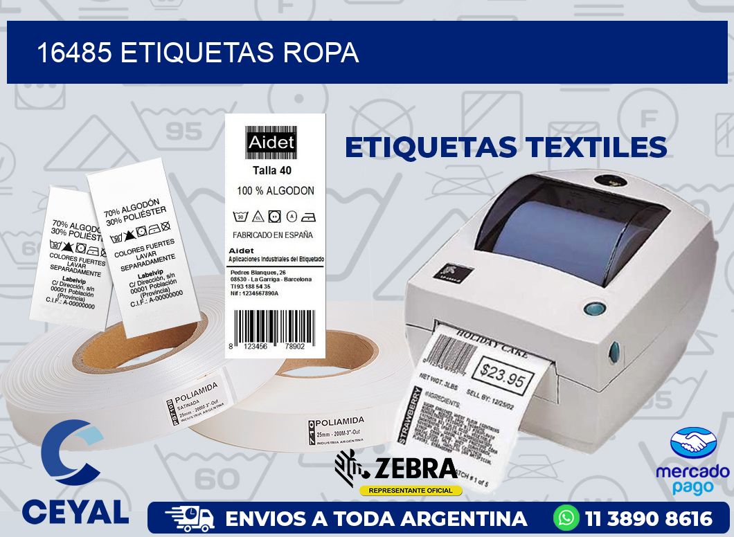 16485 ETIQUETAS ROPA