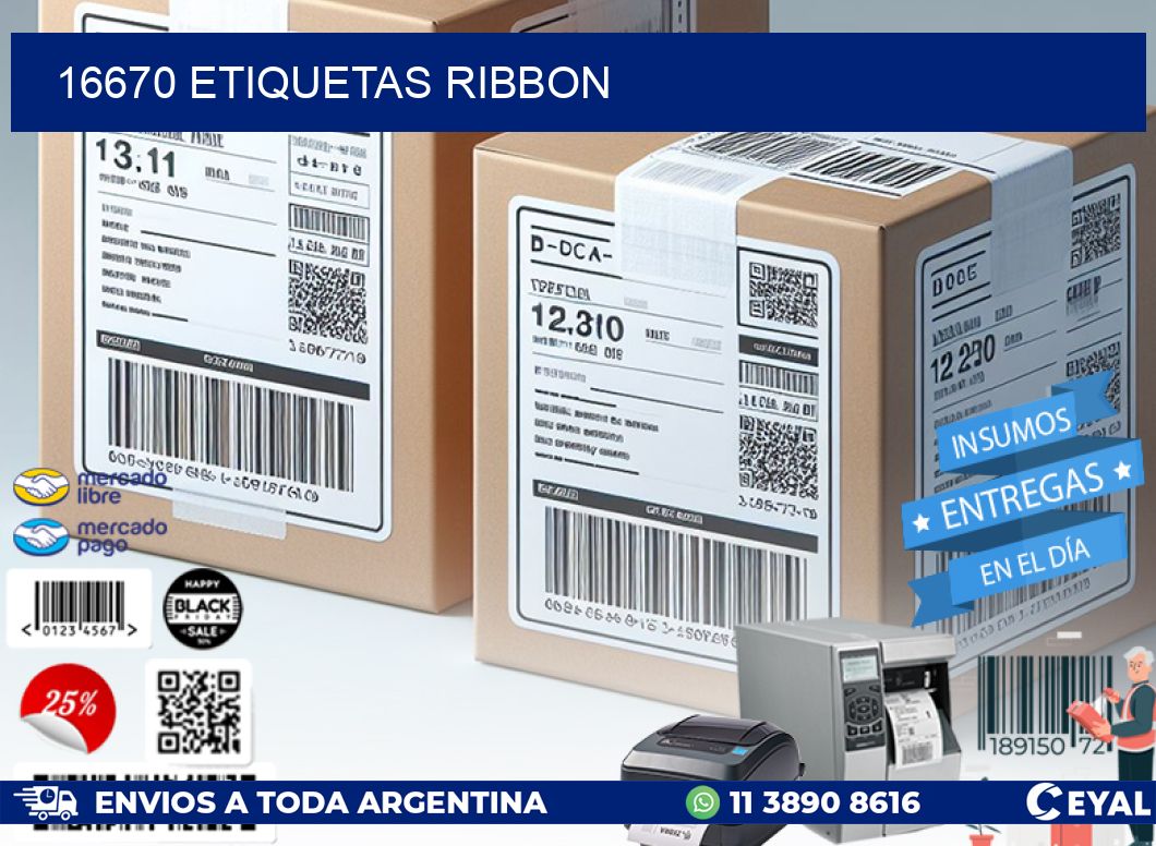 16670 ETIQUETAS RIBBON