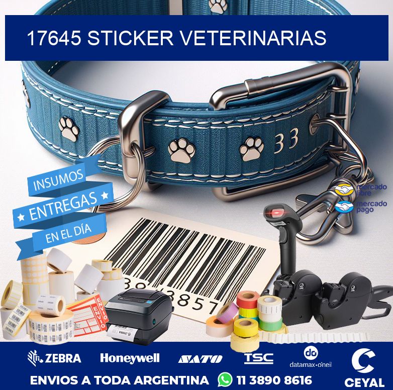 17645 STICKER VETERINARIAS