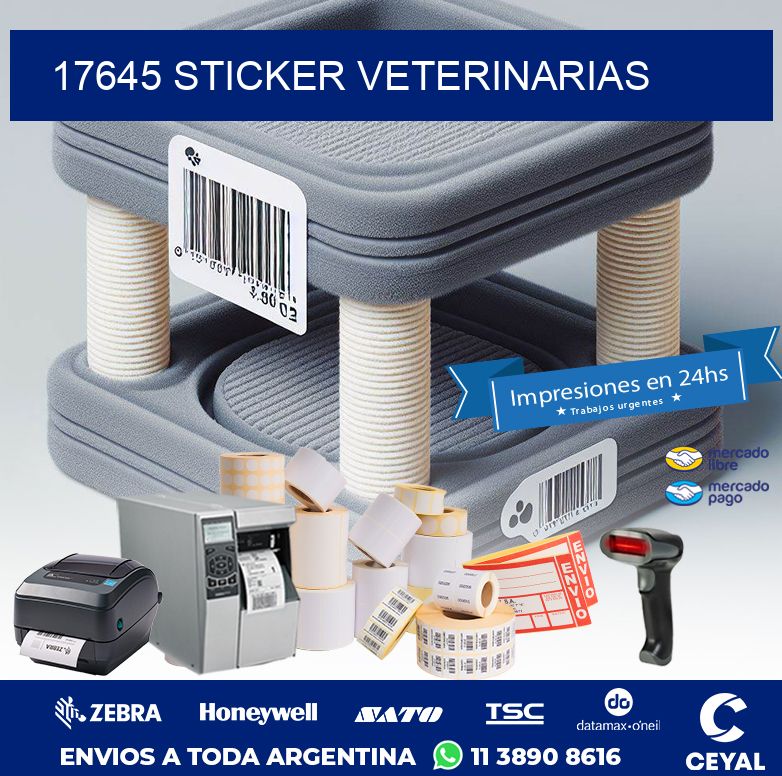 17645 STICKER VETERINARIAS