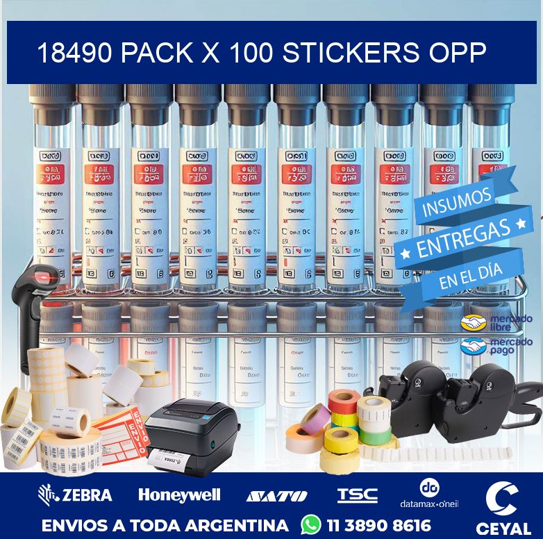 18490 PACK X 100 STICKERS OPP