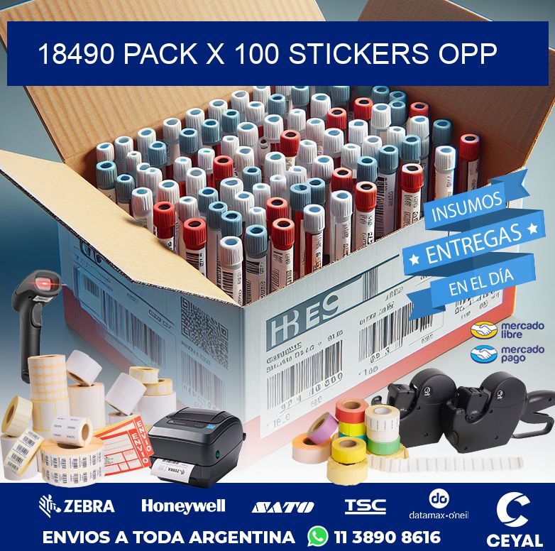 18490 PACK X 100 STICKERS OPP