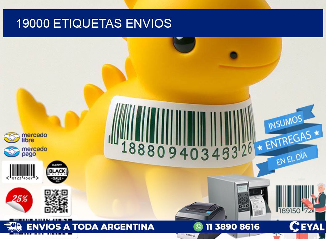19000 etiquetas envios